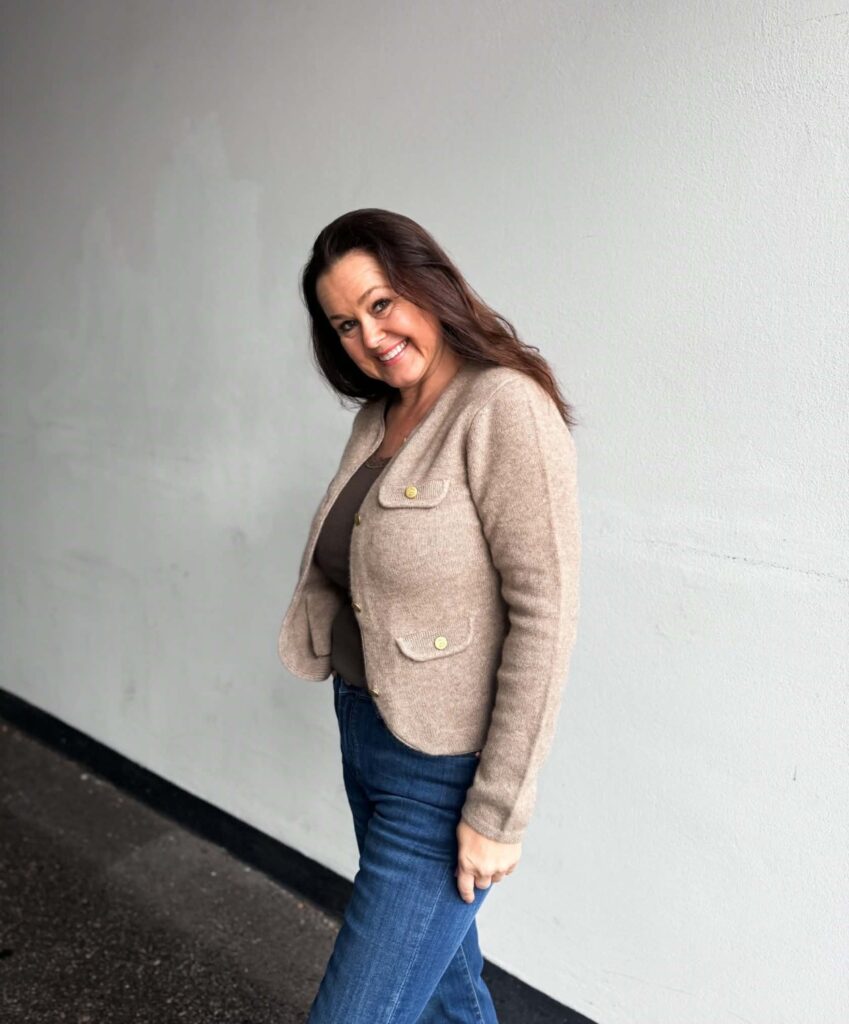 Davida Short Jacket Gold Button Mink
