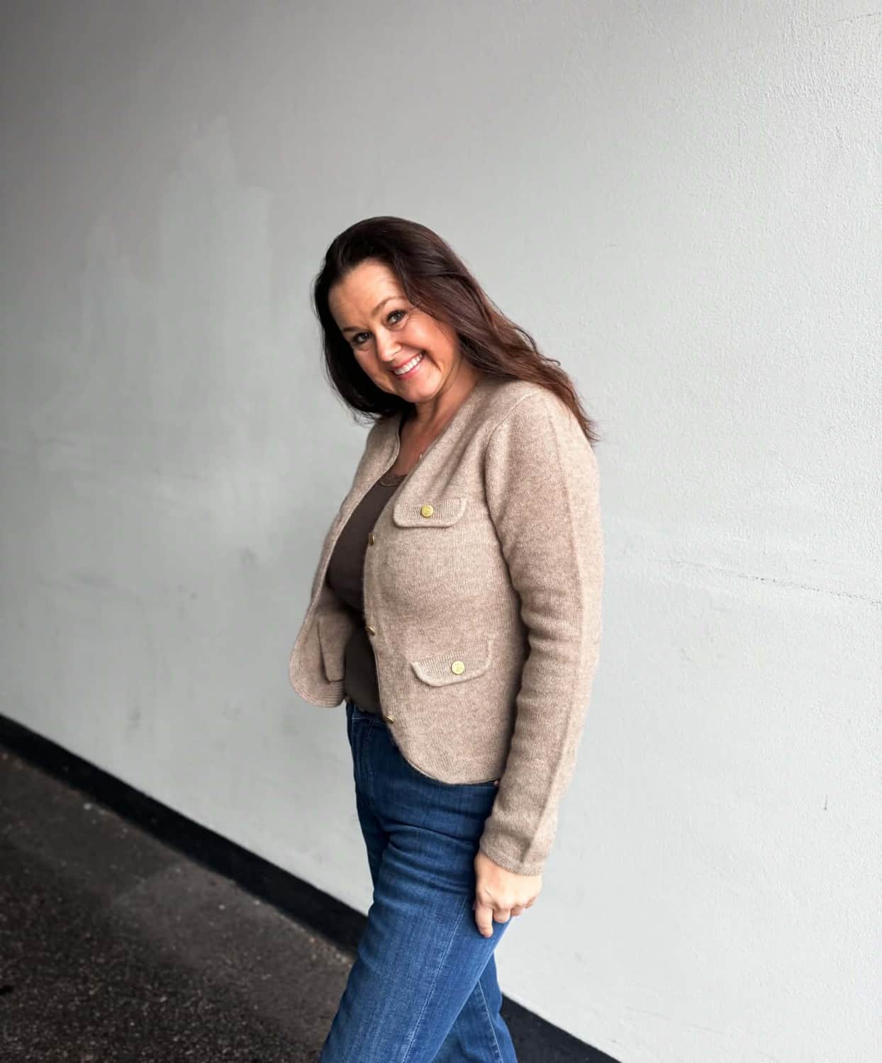 Davida Short Jacket Gold Button Mink
