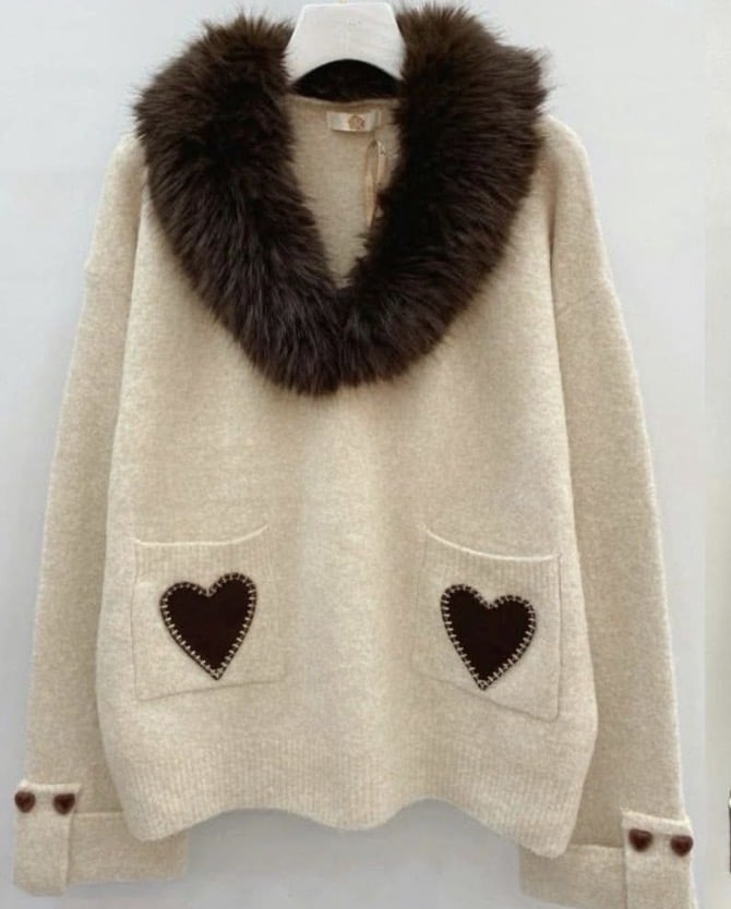 Ibc Collection Samantha Sweater Faux