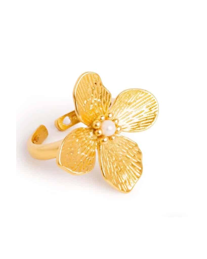 Ibu Jewels Ring Flower Pearl