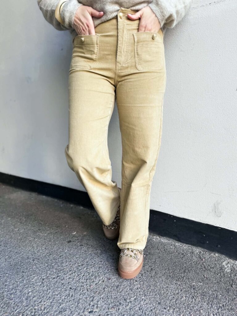 Miss Bon Cord Pants Beige