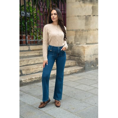 Miss Bon Jeans With Button