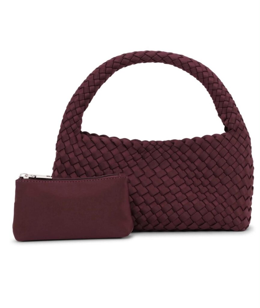 Sui Ava Woven Scuba Bag Burgunder